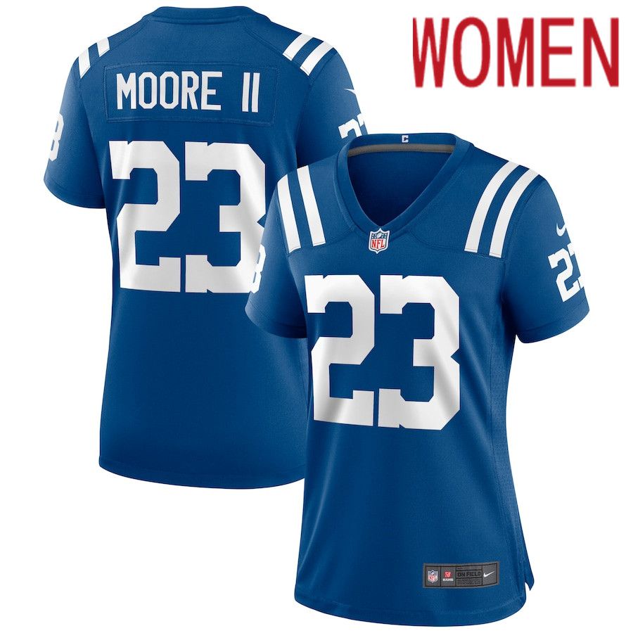 Women Indianapolis Colts #23 Kenny Moore II Nike Royal Game NFL Jersey